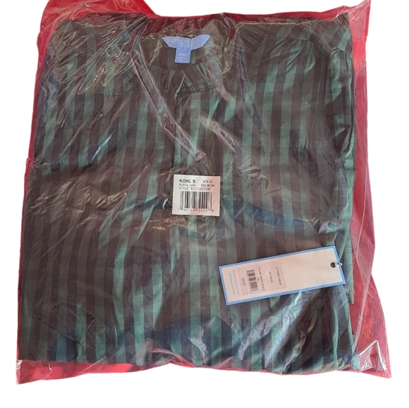 Draper James RSVP Long Sleeve Tiered Dress, Green, Various Plus Size  XXL  3X - Picture 2 of 4